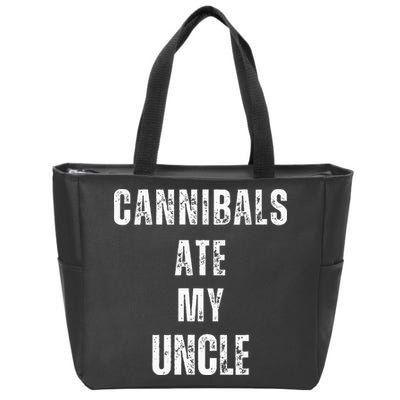Cannibals Ate My Uncle Joe Biden Political Parody Zip Tote Bag