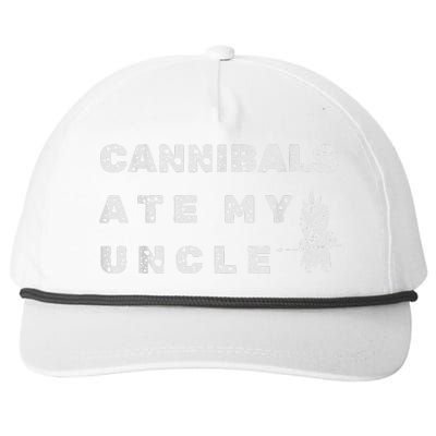 Cannibals Ate My Uncle Biden Trump Saying Funny Snapback Five-Panel Rope Hat