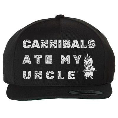 Cannibals Ate My Uncle Biden Trump Saying Funny Wool Snapback Cap