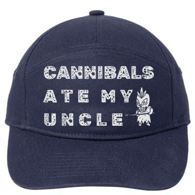 Cannibals Ate My Uncle Biden Trump Saying Funny 7-Panel Snapback Hat