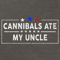 Cannibals Ate My Uncle Joe Biden Saying Funny Trump 2024 Cotton Canvas Backpack