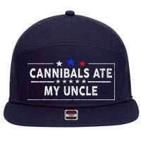 Cannibals Ate My Uncle Joe Biden Saying Funny Trump 2024 7 Panel Mesh Trucker Snapback Hat