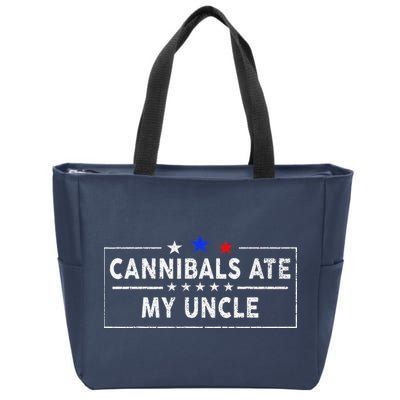 Cannibals Ate My Uncle Joe Biden Saying Funny Trump 2024 Zip Tote Bag