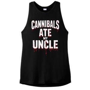 Cannibals Ate My Uncle Joe Biden Political Satire 2024 Ladies PosiCharge Tri-Blend Wicking Tank