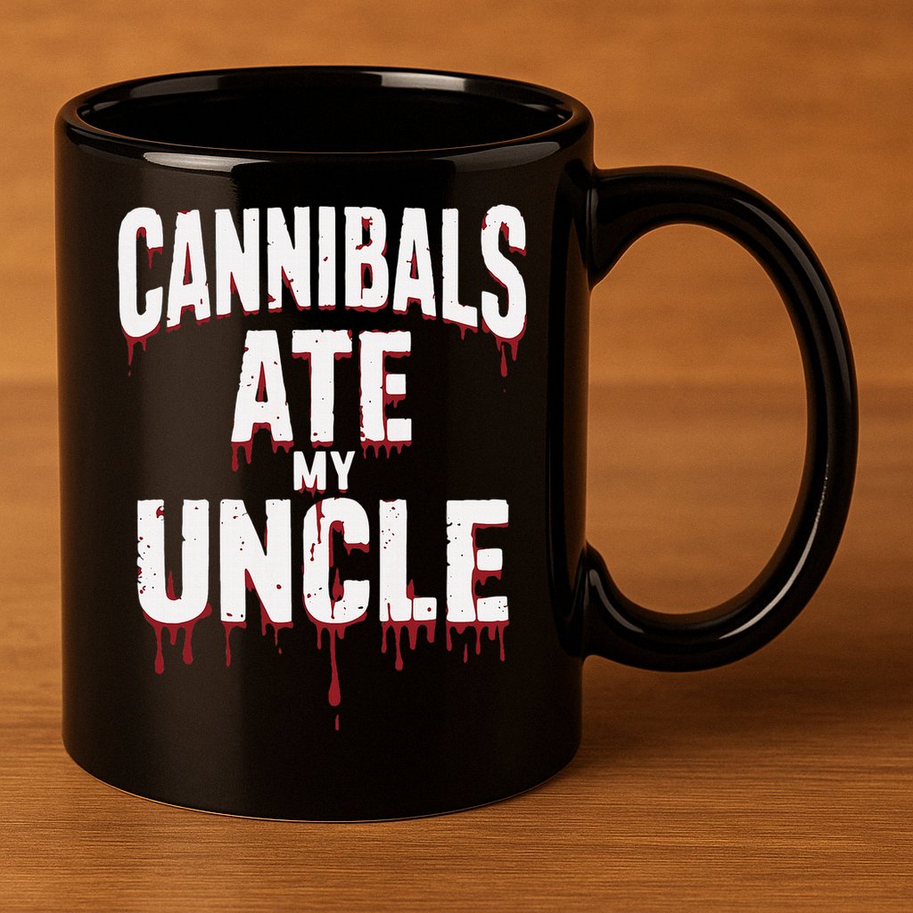 Cannibals Ate My Uncle Joe Biden Political Satire 2024 11oz C Handle Ceramic Mug