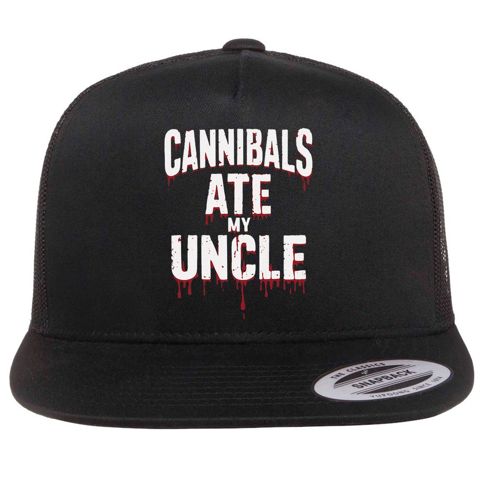 Cannibals Ate My Uncle Joe Biden Political Satire 2024 Flat Bill Trucker Hat