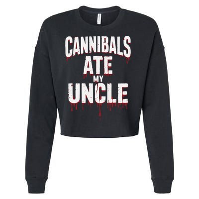 Cannibals Ate My Uncle Joe Biden Political Satire 2024 Cropped Pullover Crew
