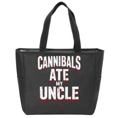 Cannibals Ate My Uncle Joe Biden Political Satire 2024 Zip Tote Bag