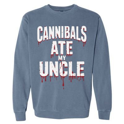 Cannibals Ate My Uncle Joe Biden Political Satire 2024 Garment-Dyed Sweatshirt