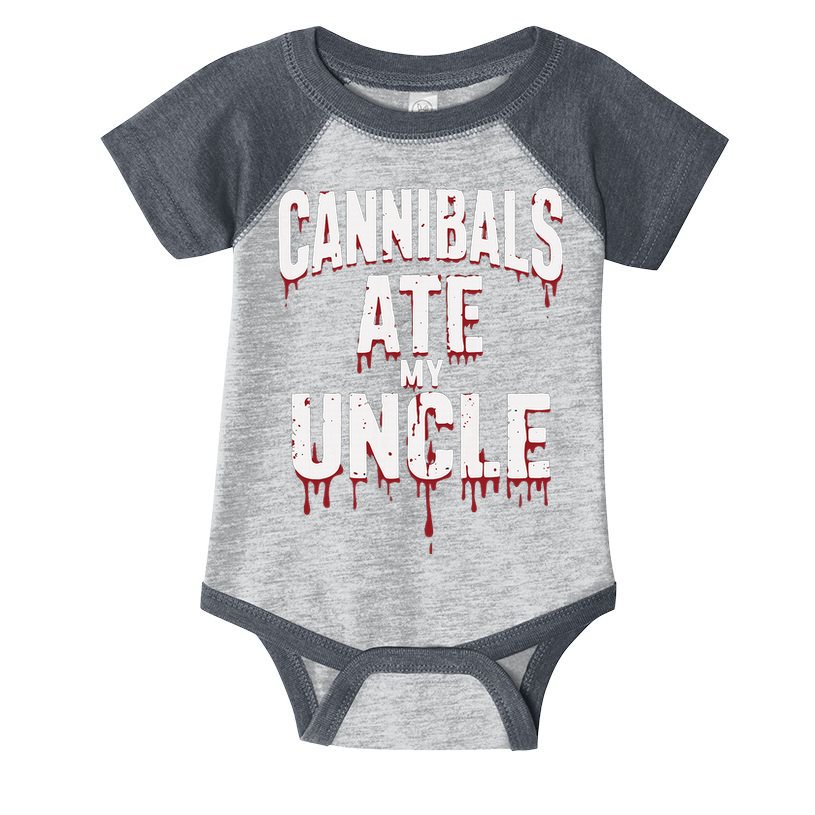 Cannibals Ate My Uncle Joe Biden Political Satire 2024 Infant Baby Jersey Bodysuit