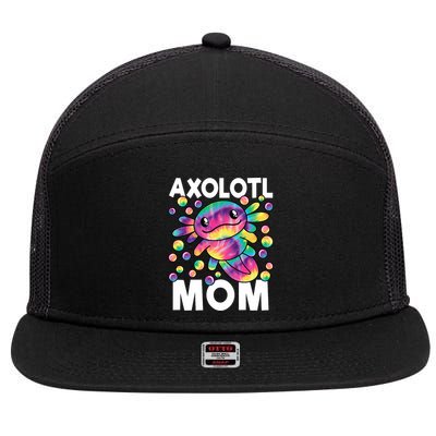 Cute Axolotl Mom Axolotl Lover 7 Panel Mesh Trucker Snapback Hat