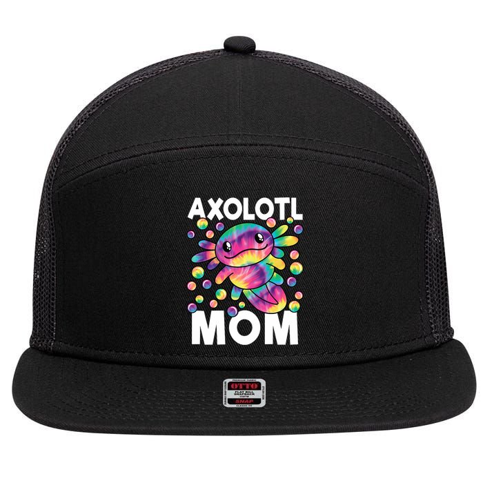 Cute Axolotl Mom Axolotl Lover 7 Panel Mesh Trucker Snapback Hat