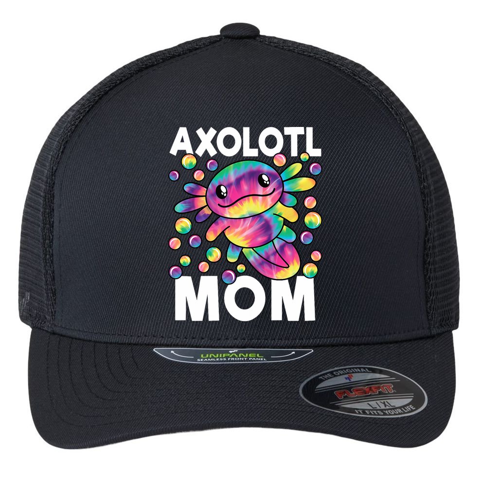 Cute Axolotl Mom Axolotl Lover Flexfit Unipanel Trucker Cap
