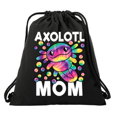Cute Axolotl Mom Axolotl Lover Drawstring Bag