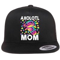 Cute Axolotl Mom Axolotl Lover Flat Bill Trucker Hat