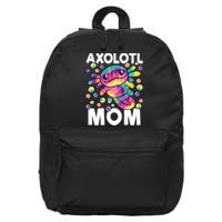 Cute Axolotl Mom Axolotl Lover 16 in Basic Backpack