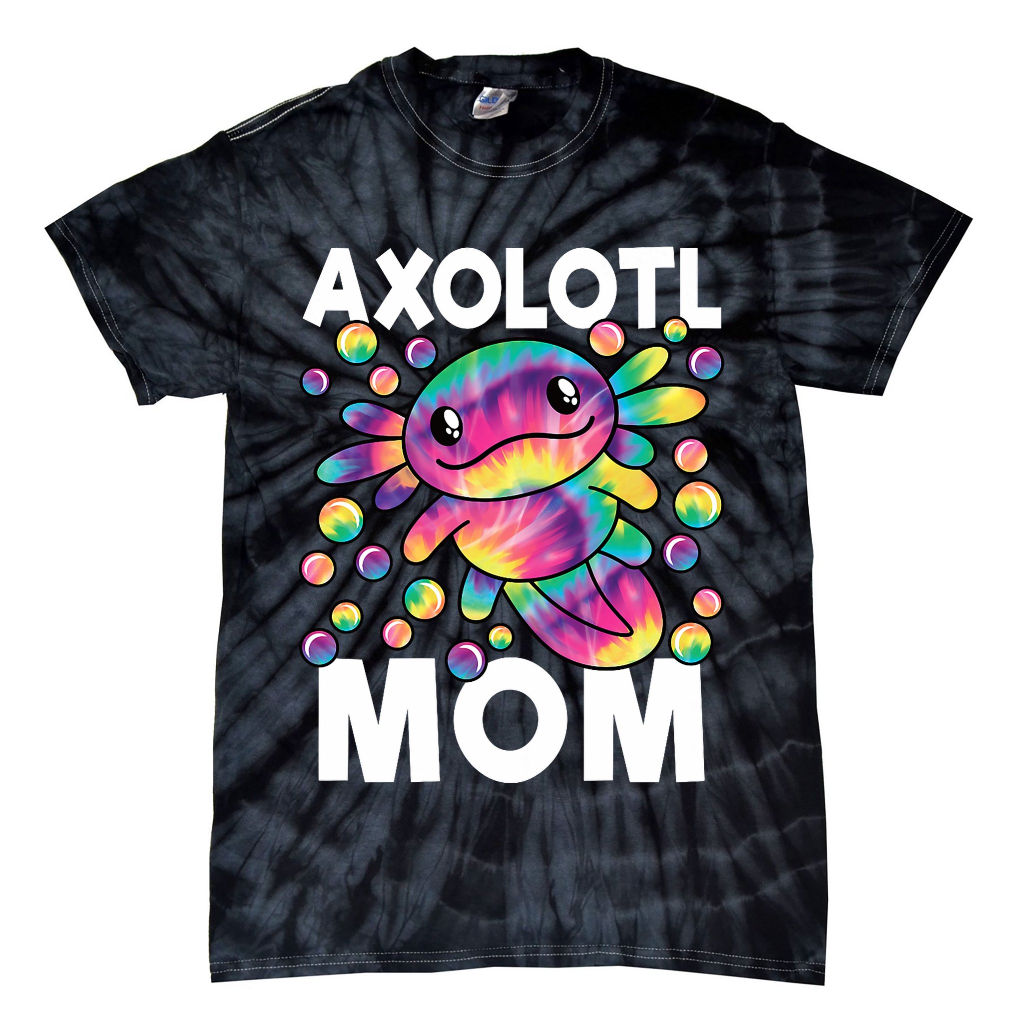 Cute Axolotl Mom Axolotl Lover Tie-Dye T-Shirt