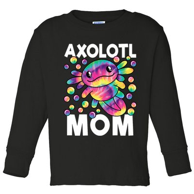 Cute Axolotl Mom Axolotl Lover Toddler Long Sleeve Shirt
