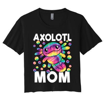 Cute Axolotl Mom Axolotl Lover Women's Crop Top Tee