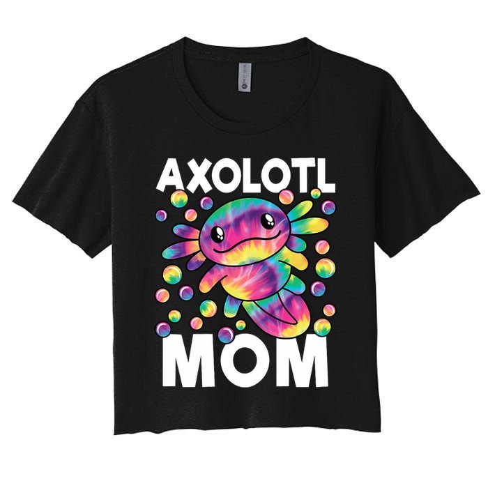 Cute Axolotl Mom Axolotl Lover Women's Crop Top Tee