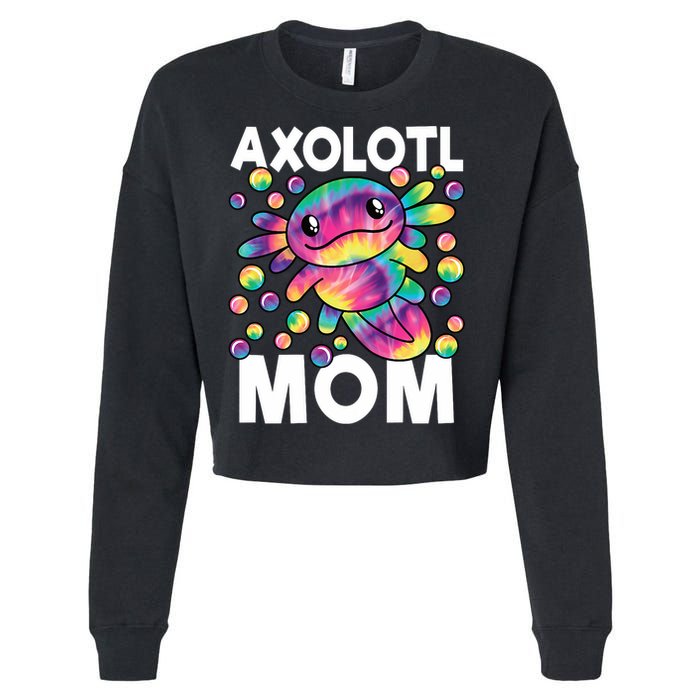Cute Axolotl Mom Axolotl Lover Cropped Pullover Crew