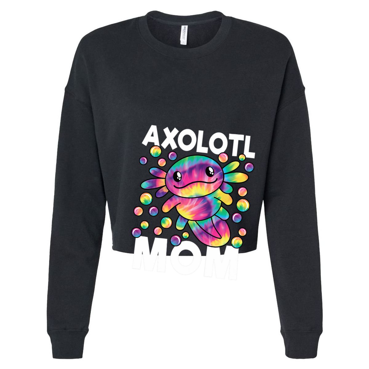 Cute Axolotl Mom Axolotl Lover Cropped Pullover Crew