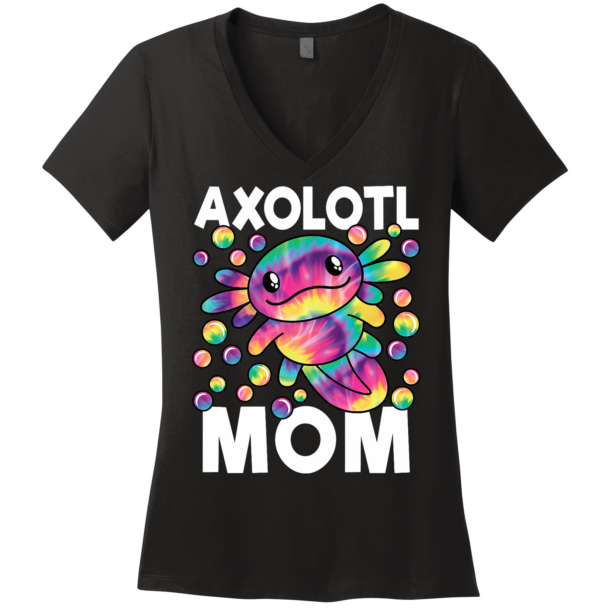 Cute Axolotl Mom Axolotl Lover Women's V-Neck T-Shirt