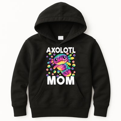 Cute Axolotl Mom Axolotl Lover Kids Hoodie
