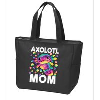 Cute Axolotl Mom Axolotl Lover Zip Tote Bag