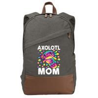 Cute Axolotl Mom Axolotl Lover Cotton Canvas Backpack