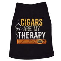 Cigars Are My Therapy Funny Humor Smoking Lover Doggie Tank