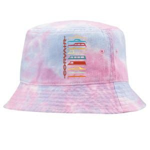 Corvair All Model Sillhouettes  Tie-Dyed Bucket Hat