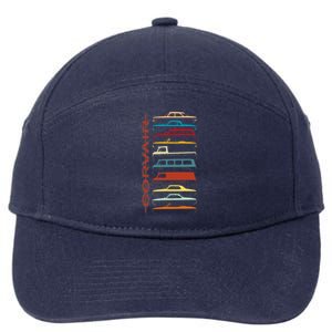 Corvair All Model Sillhouettes  7-Panel Snapback Hat