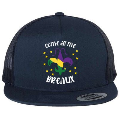 Come At Me Breaux Louisiana Crawfish Season Gift Flat Bill Trucker Hat