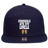 Cannibals Ate My Uncle Joe Biden Saying Funny Trump 2024 7 Panel Mesh Trucker Snapback Hat