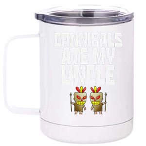 Cannibals Ate My Uncle Joe Biden Saying Funny Trump 2024 12 oz Stainless Steel Tumbler Cup