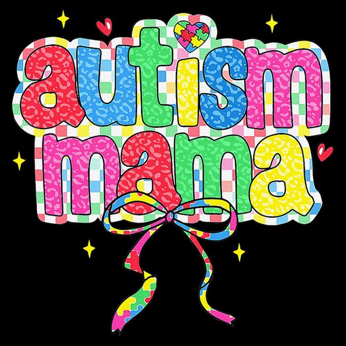 Checkered Autism Mama Coquette Bow Autism Awareness 16 in Basic Backpack