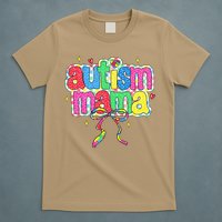 Checkered Autism Mama Coquette Bow Autism Awareness T-Shirt