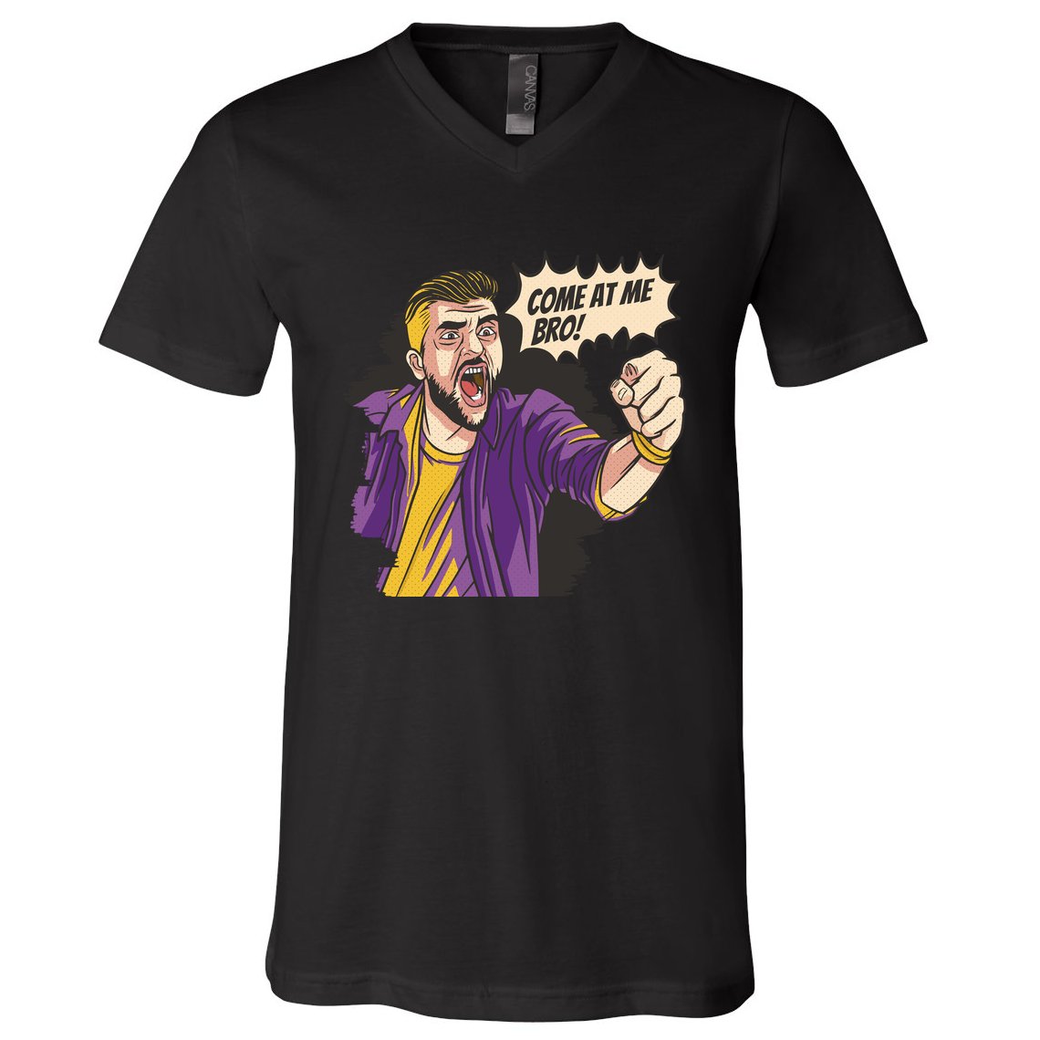 Come At Me Bro Comic V-Neck T-Shirt