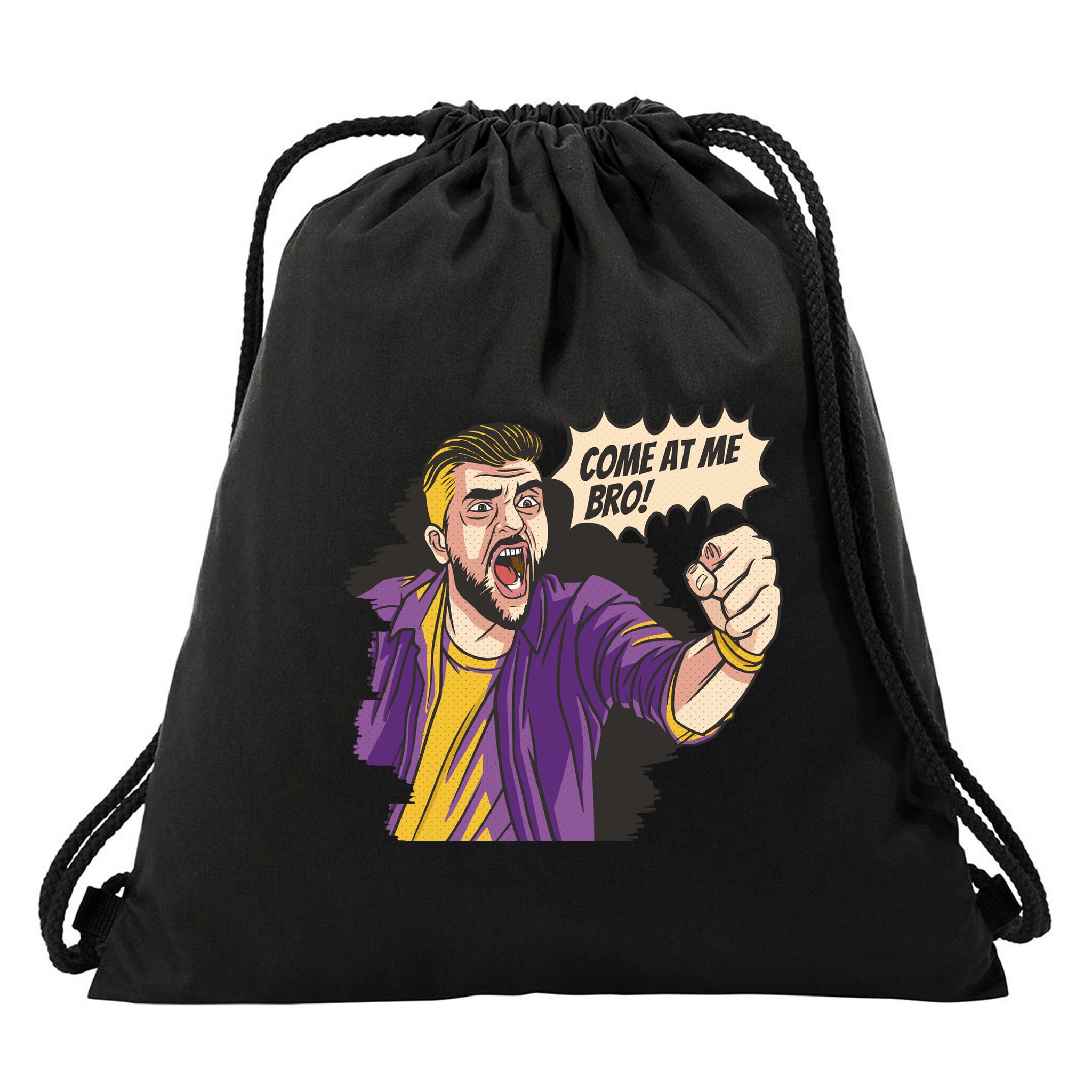 Come At Me Bro Comic Drawstring Bag