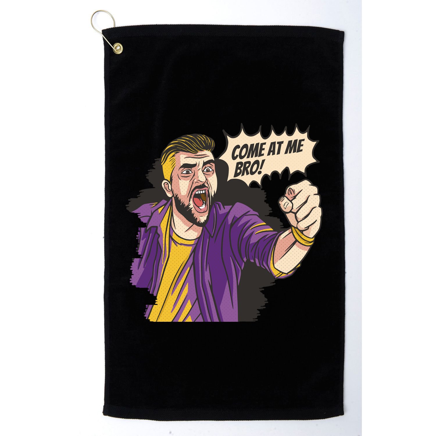 Come At Me Bro Comic Golf Towel