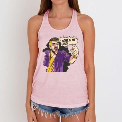 Come At Me Bro Comic Women's Knotted Racerback Tank