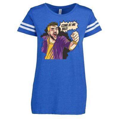 Come At Me Bro Comic Enza Ladies Jersey Football T-Shirt