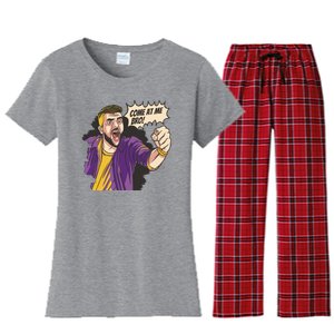 Come At Me Bro Comic Women's Flannel Pajama Set