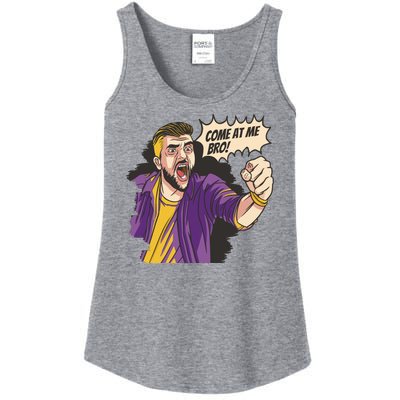 Come At Me Bro Comic Ladies Essential Tank