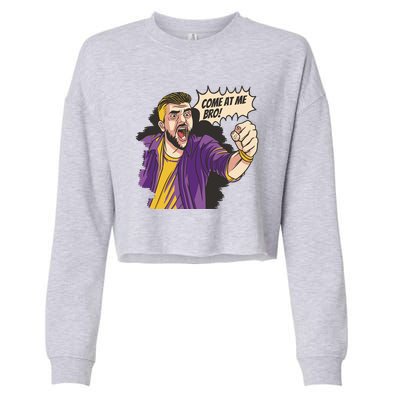 Come At Me Bro Comic Cropped Pullover Crew