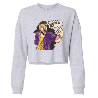 Come At Me Bro Comic Cropped Pullover Crew