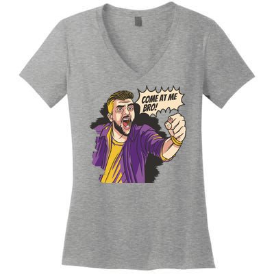 Come At Me Bro Comic Women's V-Neck T-Shirt