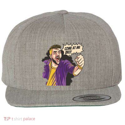 Come At Me Bro Comic Wool Snapback Cap