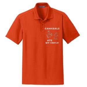 Cannibals Ate My Uncle Trendy Funny Current Dry Zone Grid Polo